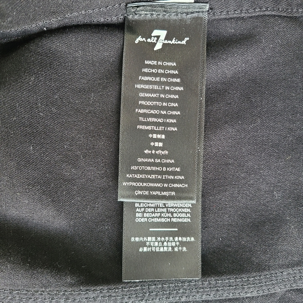 7 For All Mankind - Coated Denim Jacket, Large, Black - Picture 10 of 13